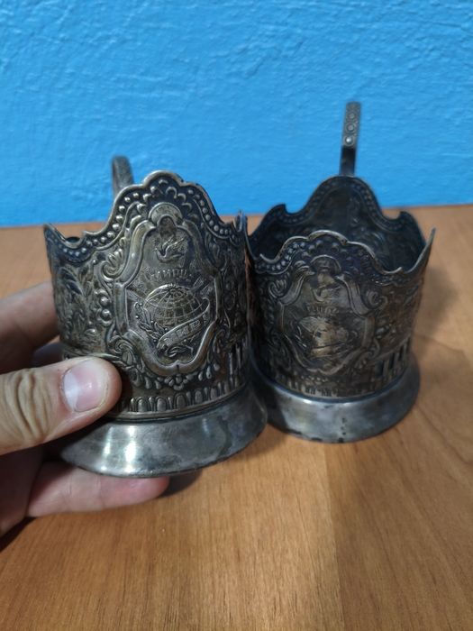 Подстаканники мельхиоровые