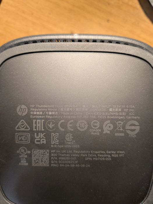 Docking station HP thunderbolt g4