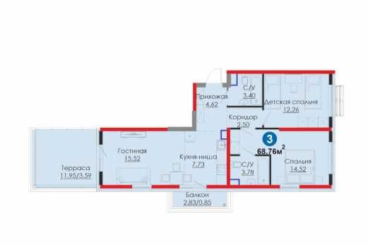 ХИТ ПРОДАЖ! 3-ком с ТЕРРАСОЙ в Мирабаде ГОТОВАЯ ключи СРАЗУ п/в 23000