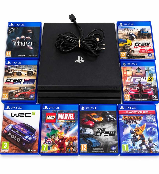 PlayStation 4 Pro de vânzare – cu 8 jocuri incluse!