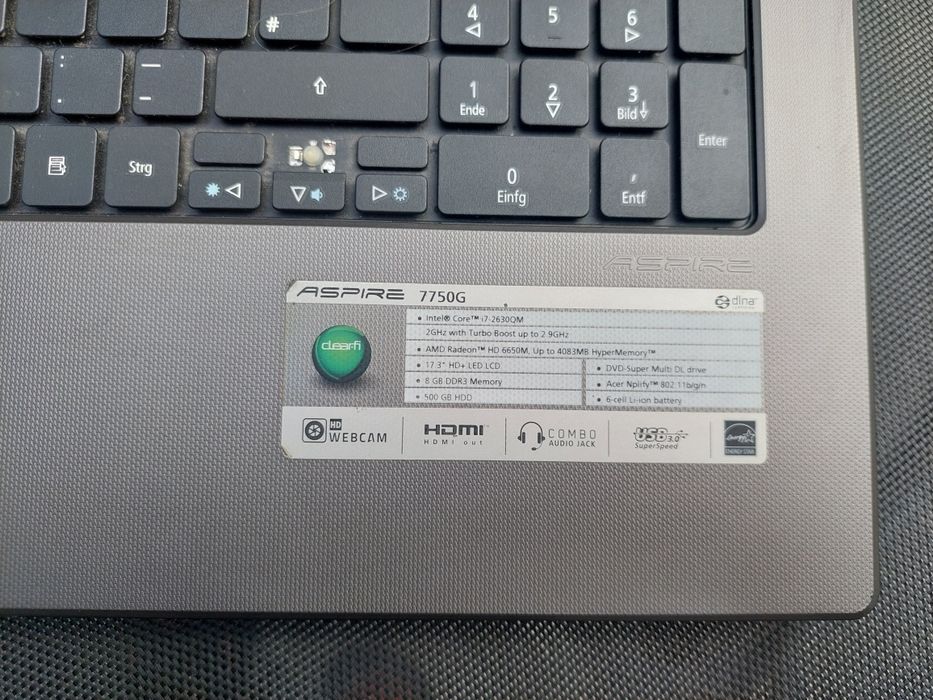 Laptop Acer Aspire 7750 i7