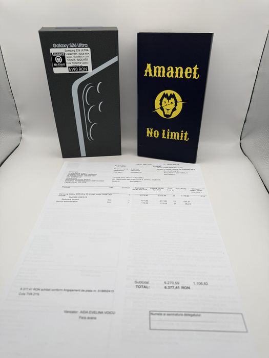 Samsung S26 Ultra 512GB NOU / Sigilat Factura si Garantie 2Ani , AMANET NO LIMIT.