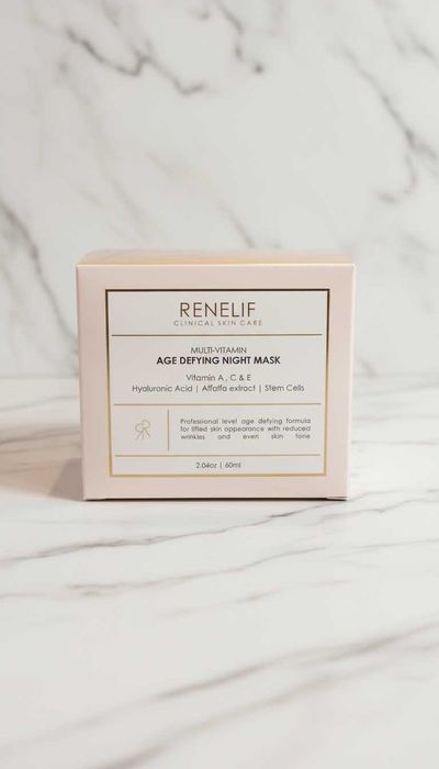 Renelif Multi-Vitamin Night Mask 60 ml – Mască de noapte premium USA, originală & sigilată. preț foarte bun