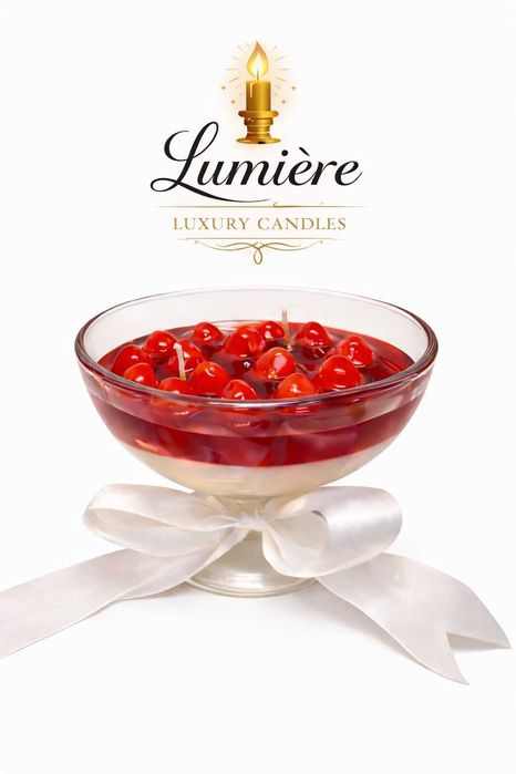 Lumanare cu aroma de capsuni & vanilie din ceara naturala de soia 185G