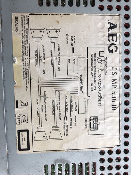 Касетофон за кола АEG