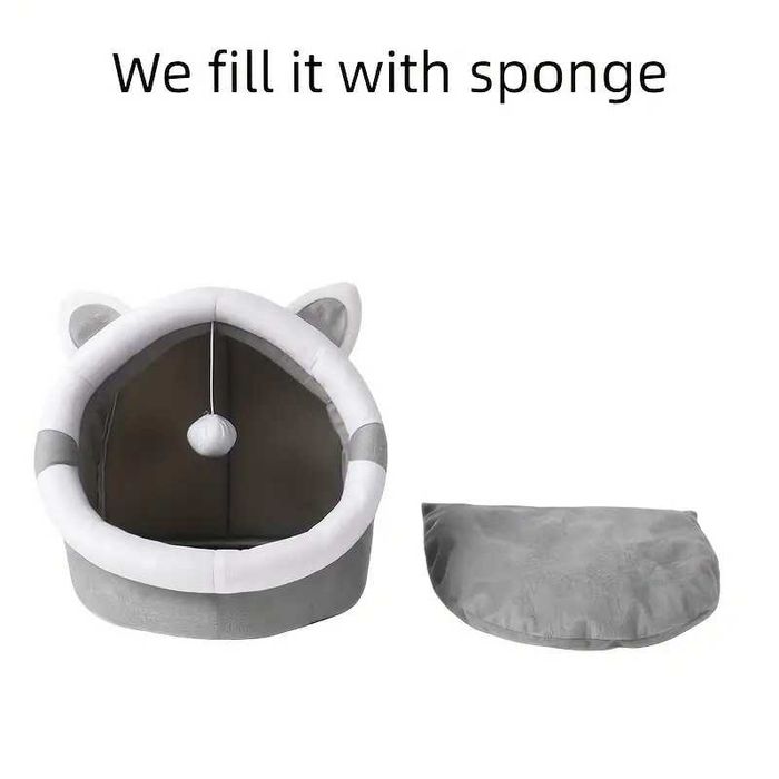 Мека къщичка-хралупа-легло за котки, кученца и други домашни любимци