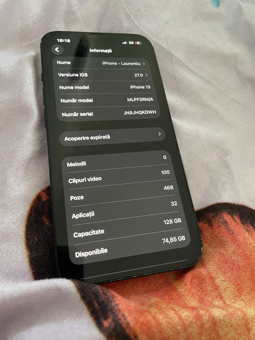 Vand urgent iphone 13 stare ca nou !