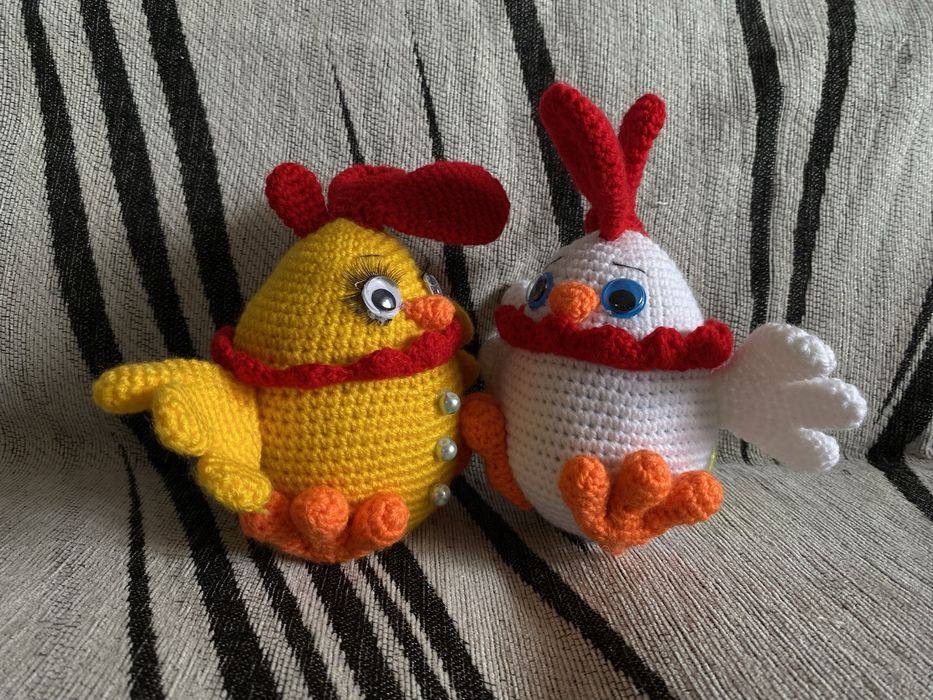 Ввязанные крючком цыплята!