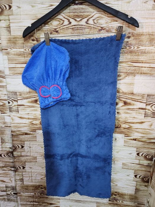 Комплект от 2бр кърпи и шапки за баня