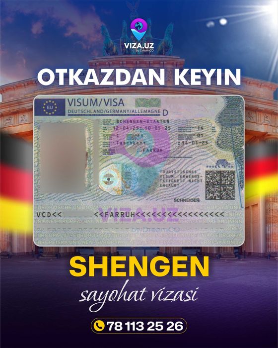 Shengen Sayohat Vizasi Rasmiylashtirish Xizmati