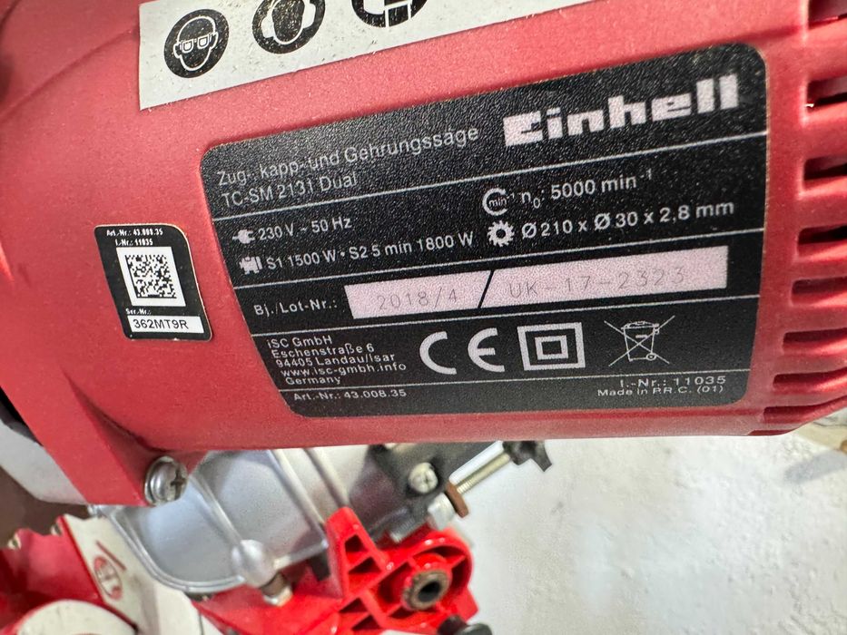 Циркуляр пендула - Einhell 1800 W/ 210 mm