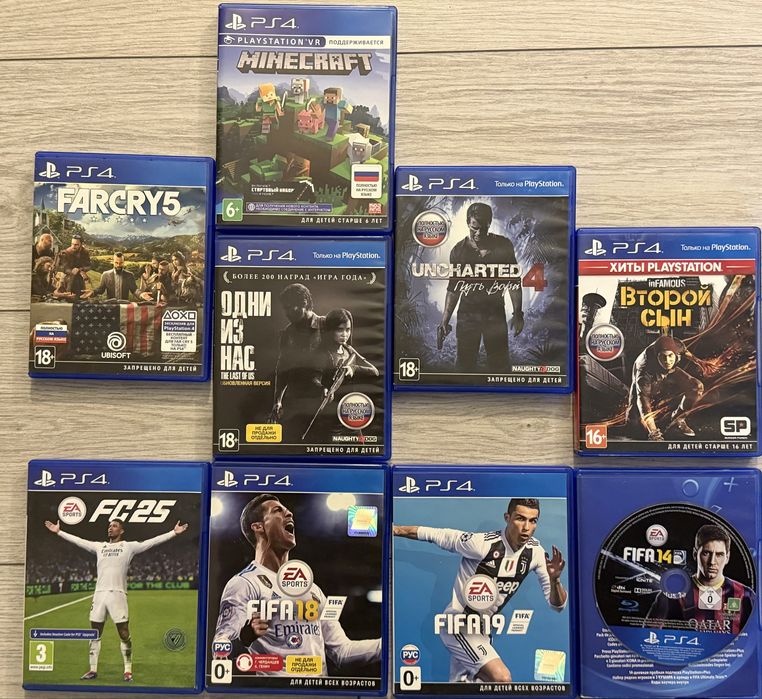 Диски на ps4 б/у по отличной цене