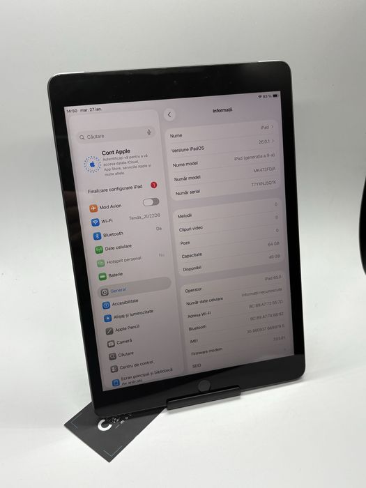 Apple Ipad 9, 64Gb Wifi + Cellular, Stare Super buna + Garantie