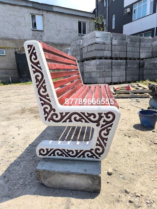 Уличные скамейки из композитного мрамора