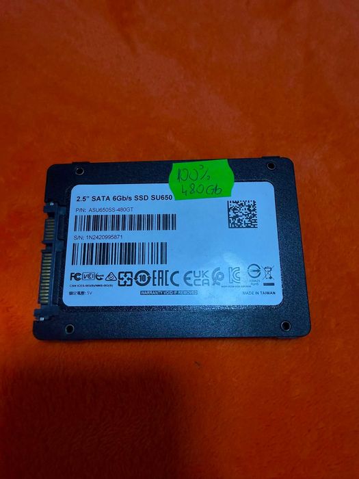 SSD adata 480 gb - 100% health