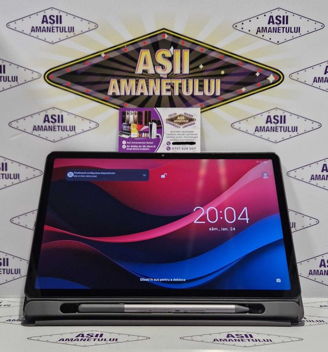Tableta LENOVO Tab M11, 8GB RAM, 128GB, Wi-Fi + SIM cu husa si Pen