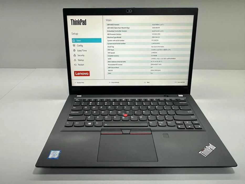 Laptop SH Lenovo Thinkpad T490s i7-8665U 32gb RAM 512gb NVME bat NOUA