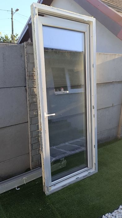 Ușă PVC Termopan terasă cu 5 camere 86x204 cm, deschidere dublă,stânga
