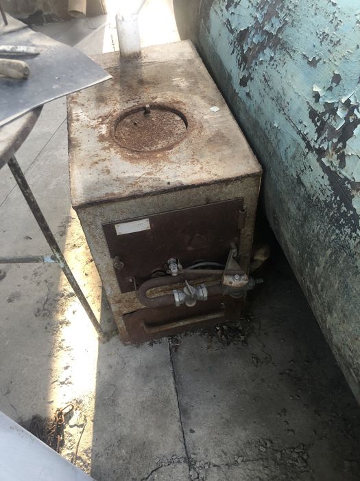 Печь на газе и дровах