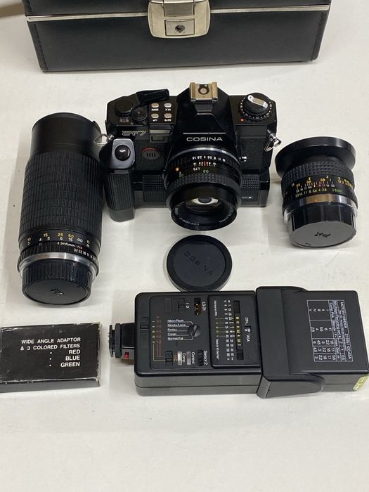 Aparat foto Cosina Computer CT 7-grip-obiective-blitz Vintage