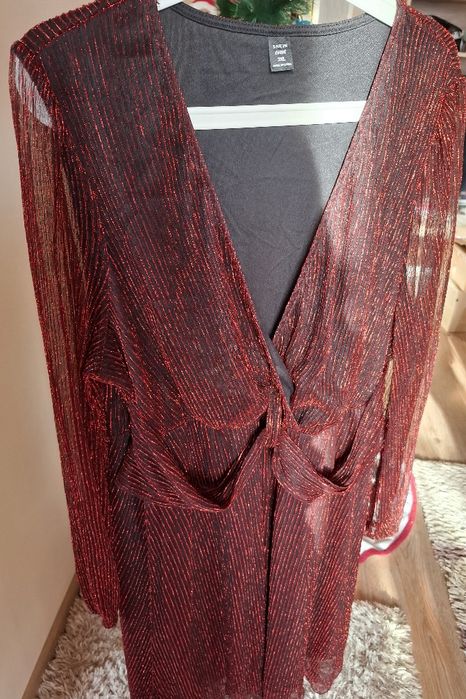 Вечерна официална рокля с блясък голям размер