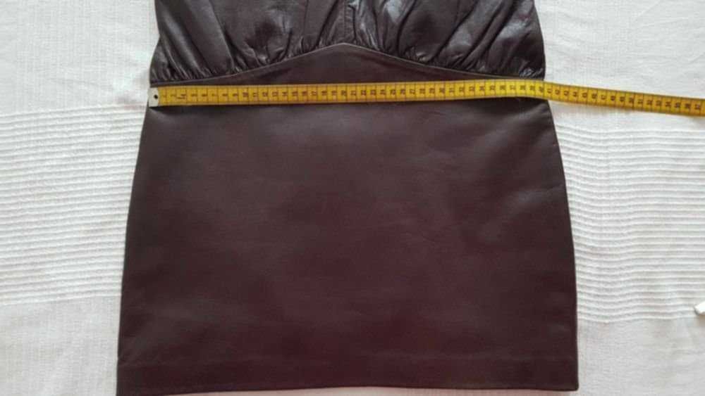 Рокля Zara от естествена кожа, нова, с етикет, размер XS