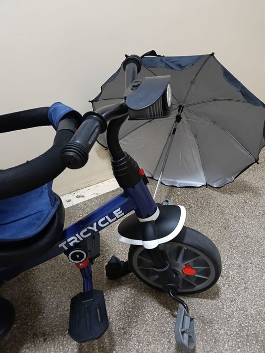Tricicleta copii cu scaun reversibil Super Trike Albastru