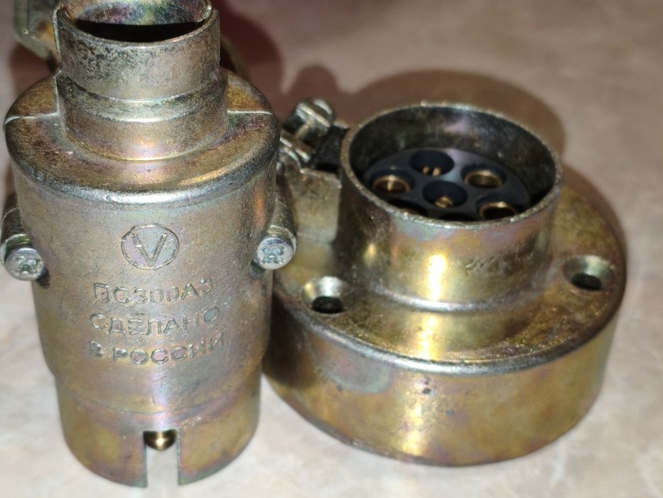 Розетка фаркопа разъём мама+папа металл 12-24в