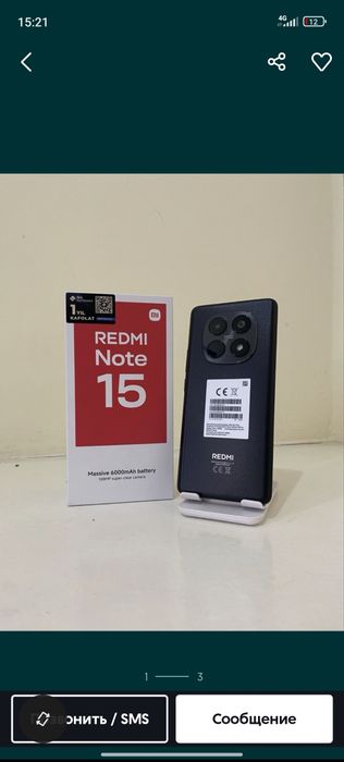 Redmi Note 15 Yangi 6/128 gb