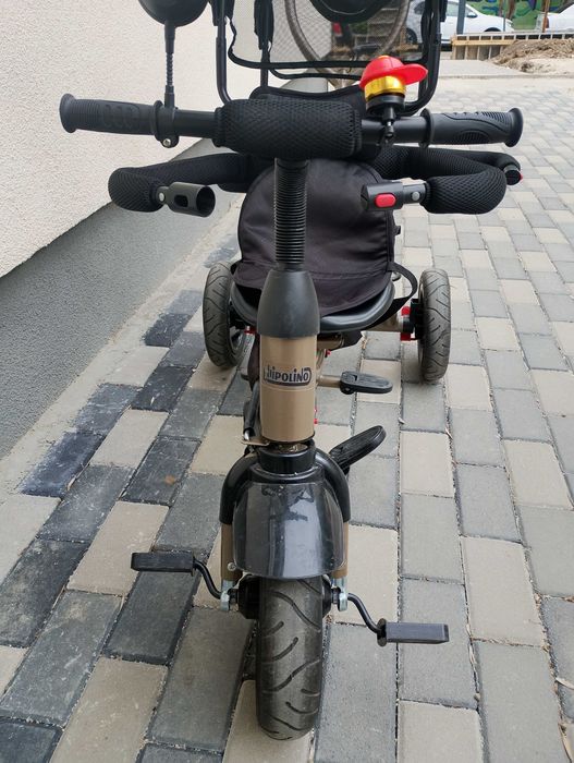 Tricicleta dublă transport copii