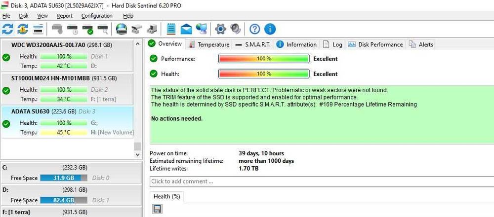 ssd adata su630 240 gb 100%