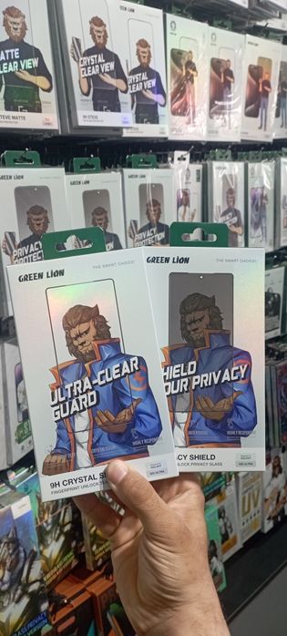 Steklo tanirovka stive green lion