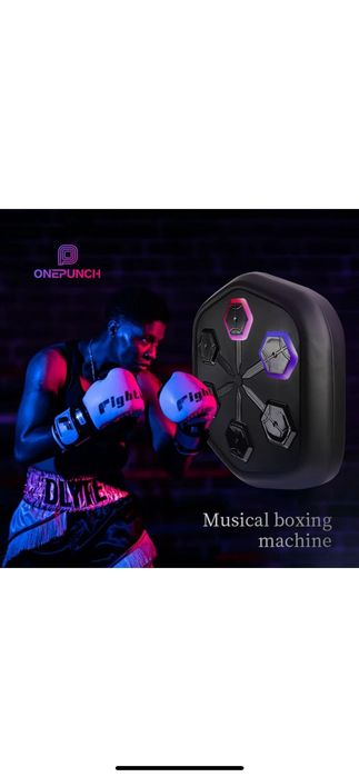 Set sac de box inteligent, Bluetooth, Ecran LED, Manusi incluse, Negru