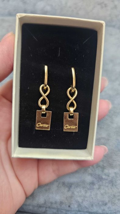 Золотые серьги Cartier 585