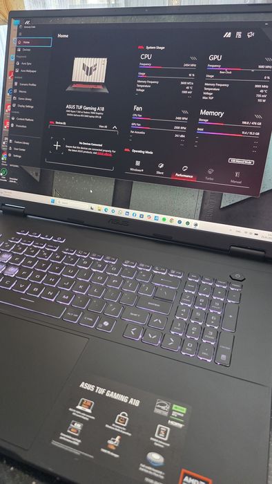 Laptop Asus TUF A18 (RTX 5060, Ryzen 7, ecran 2.5K) + garanție