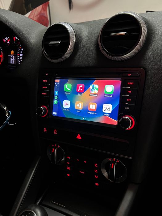 Navigatie Android Audi A3 Carplay Waze YouTube GPS BT casetofon