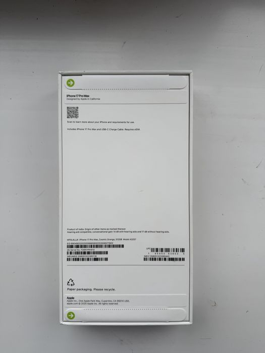 Новый IPhone 17 Pro 512 GB Серебристый