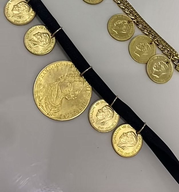Salba din moneda frabc iosif placate cu aur 24k