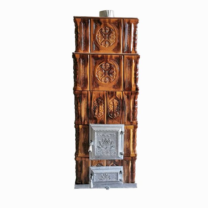 Soba de teracota mobila dreapta 5 randuri model cruce de Malta