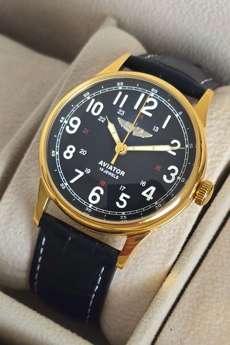 Ceas Mecanic Aviator Pilot Raketa Sovietic URSS