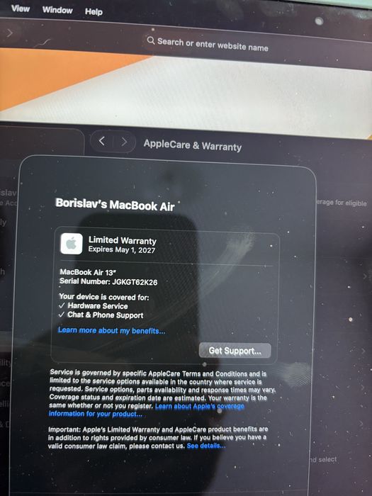 MacBook Air M4 512GB Midnight • 13” • 10-core CPU/GPU