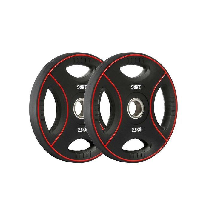 175 кг – 30 мм Уретанови Тежести с 4 захвата / Дискове