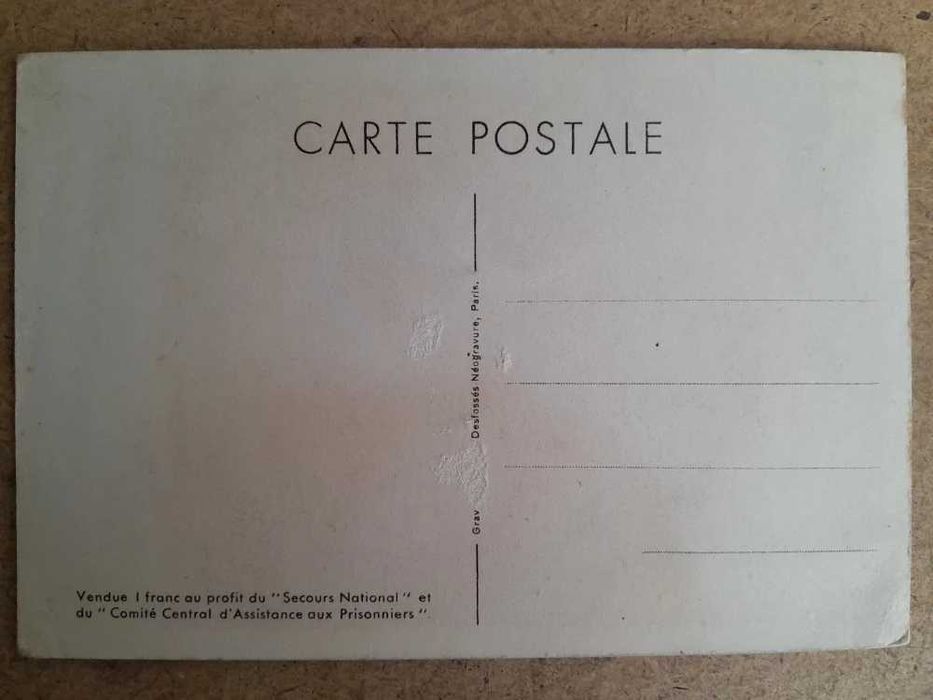 Carte postala maresal Philippe Pétain veche WW2 militara razboi armata Franta