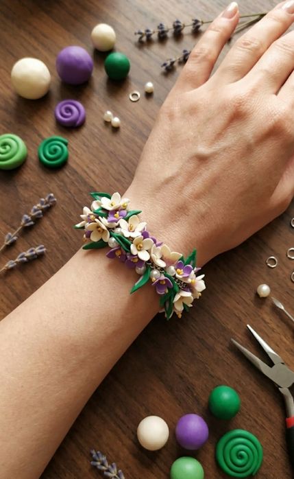 Браслет из полимерной глины.