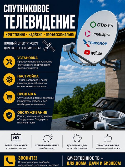 настройка спутниковых антен