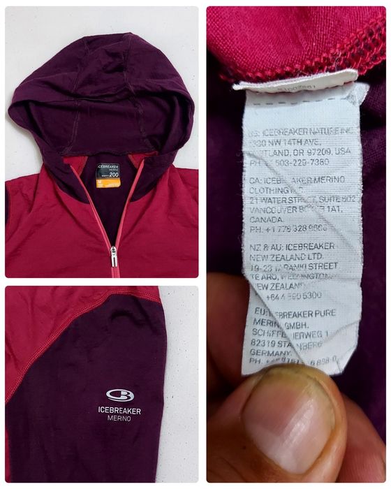 Pulover, bluza corp ICEBREAKER Merino Bodyfit 200, Sweatshirt termic pentru femei Icebreaker Half Zip, mărimea M