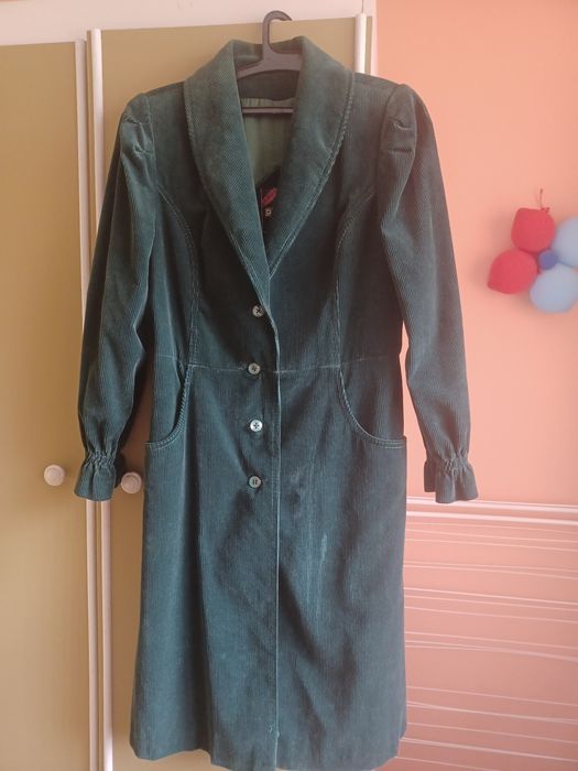 Маслено джинсово манто