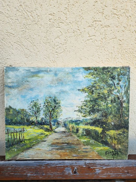 Tablouri vechi pe pânză și carton