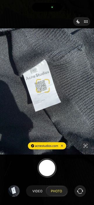 Acne Studios Bluza Neagra Cropped