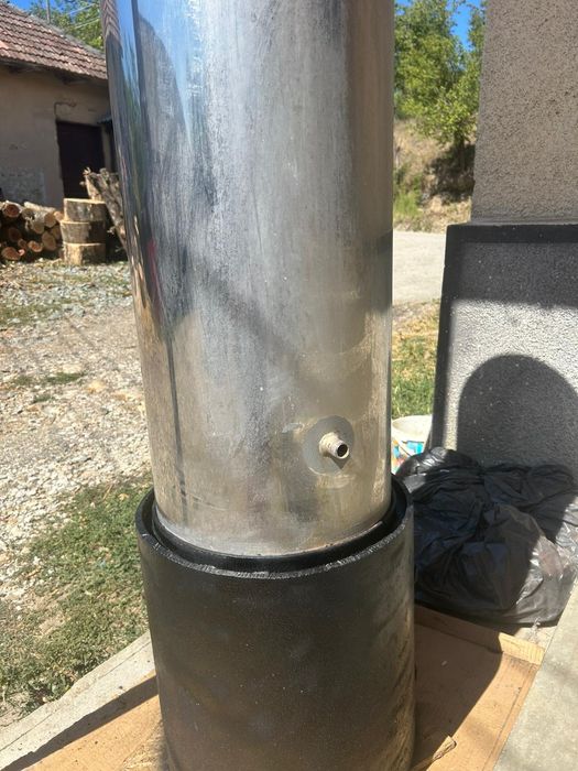 Cazan de inox pe lemne